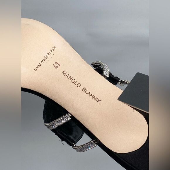 Manolo Blahnik Chinap 70MM Crystal Buckle Sandals size 41 - Picture 13 of 13